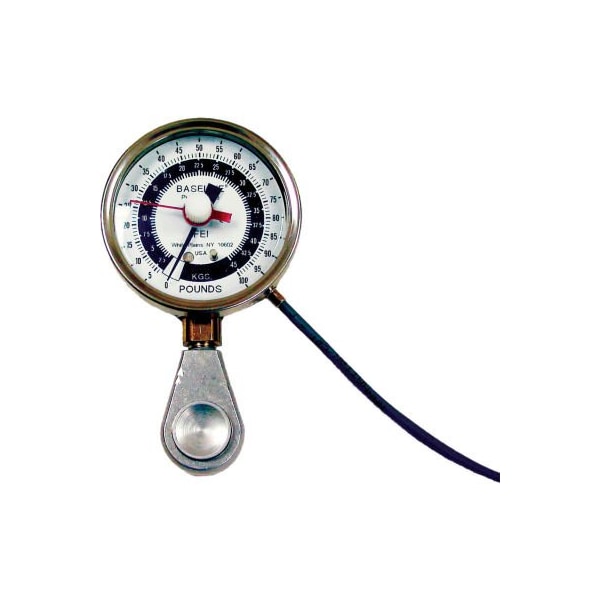 Fabrication Enterprises Baseline Hydraulic Pinch Gauge, 50 lb. Dial Gauge and Analog Output Signal, Blue 12-0023 - main